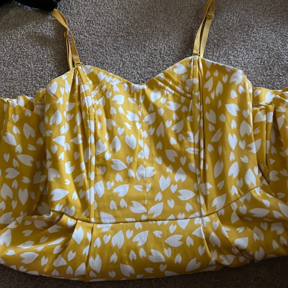 Summer, flowy, bright yellow dress!